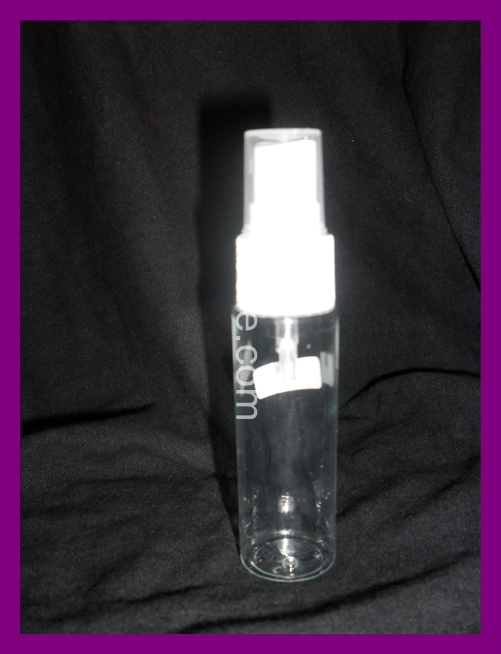 pet ใสกระบอกพร้อมหัว 30 ml + สเปรย์ขาวฝาครอบใส 20 มม