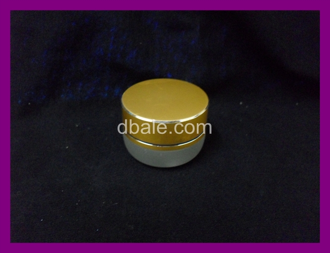 กระปุกข่นทรงฐานมน ฝาทองขอบทองเงา ขนาด 5ml