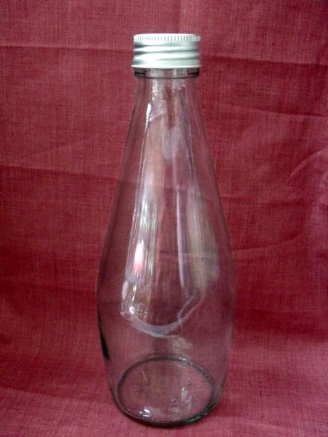 ขวดโบลิ่งแก้วใสฝาอลูมิเนียม350ml