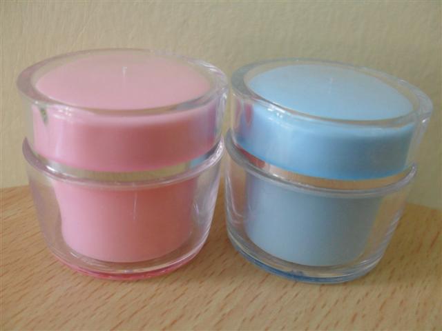 กระปุกกลมสีชมพู/ฟ้า 5กรัม