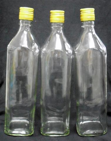 750mlสี่เหลี่ยมเหล้า+ฝาเกลียวอลูทองบิดล็อก(เหล้า)+จุก