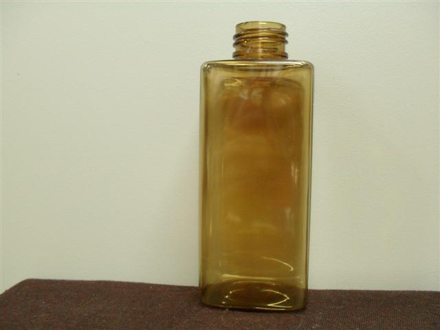 ขวด pet เหลี่ยม SB 240 ml. สีชาทอง คอ 24 มิล.