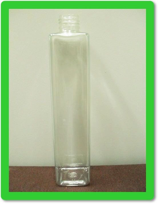 ขวด pet เหลี่ยม SB 300 ml. สีใส คอ 24 มิล.