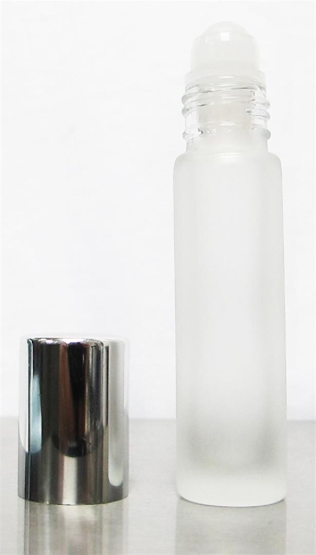 แก้วขุ่นลูกกลิ้งฝาเงินเงา8ml
