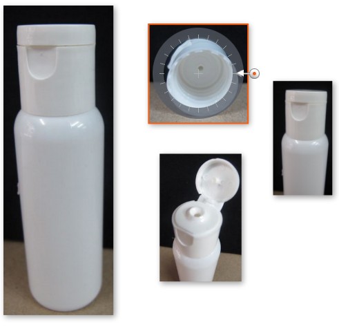 ขวดpet กลมขาว 030ml คอ 18มม. Li พร้อมฝาฟริบสีขาว