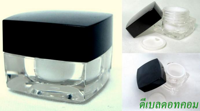กระปุกเหลี่ยมฝาดำ 20g