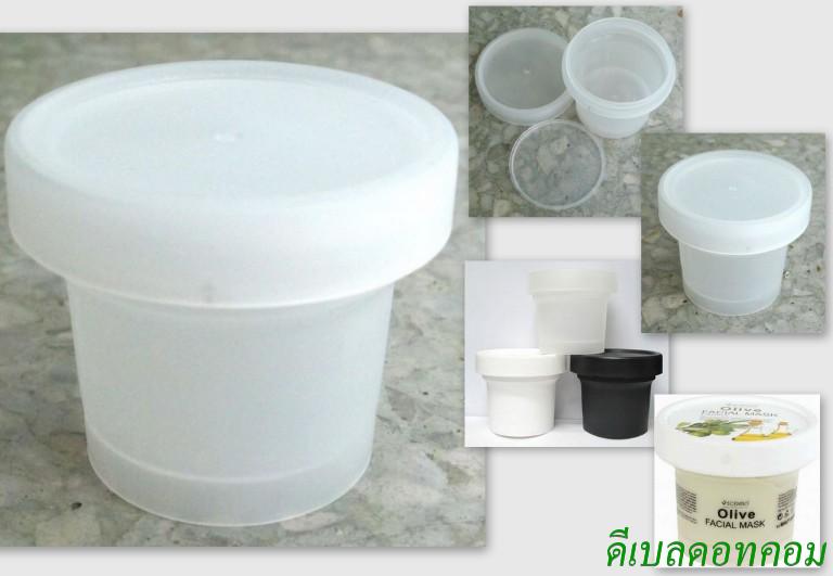 กระปุกโยเกิร์ต 100 กรัม สีขุ่นใส  (HDPE-PP)