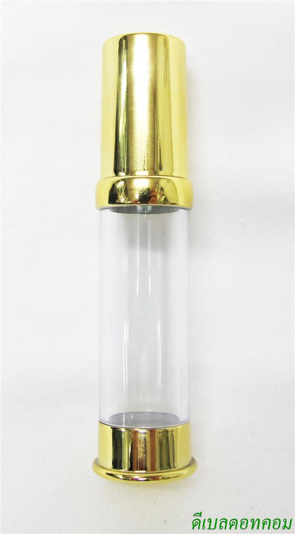 ขวดสูญญากาศ(โปร่งแสง)ขอบนูนทองเงา 10ml (dcode: 37 )