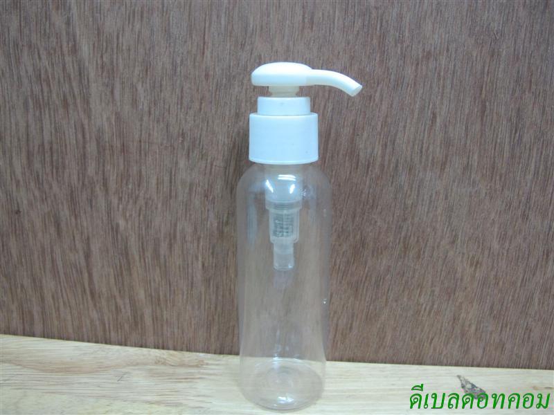 ขวดpet-003(100ml)+หัวปั้มกระดุมงาช้างขาวแป้ง 24มม.