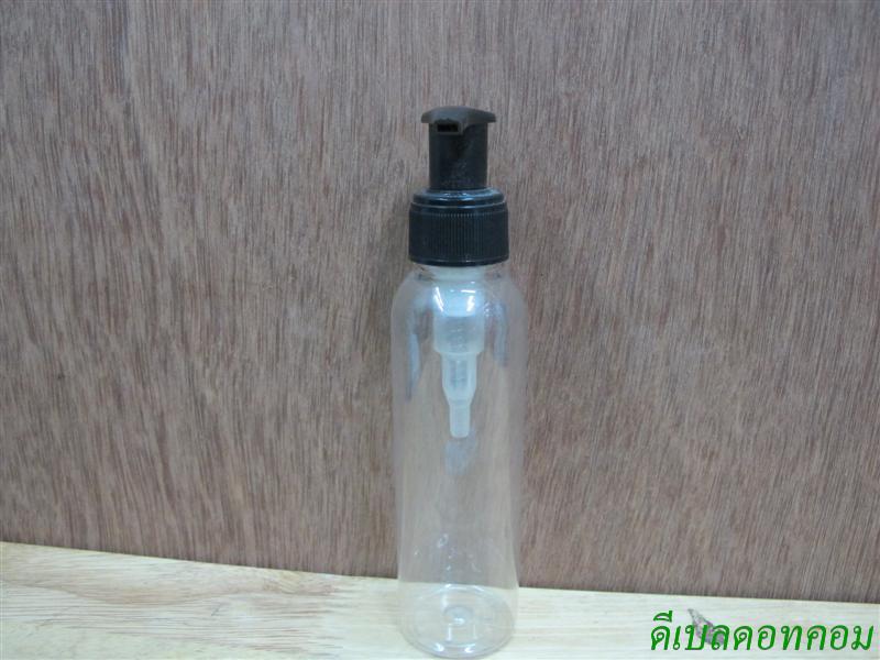 ขวดpet-003(120ml)+หัวปั้มดีดดำปากเป็ด24มม.