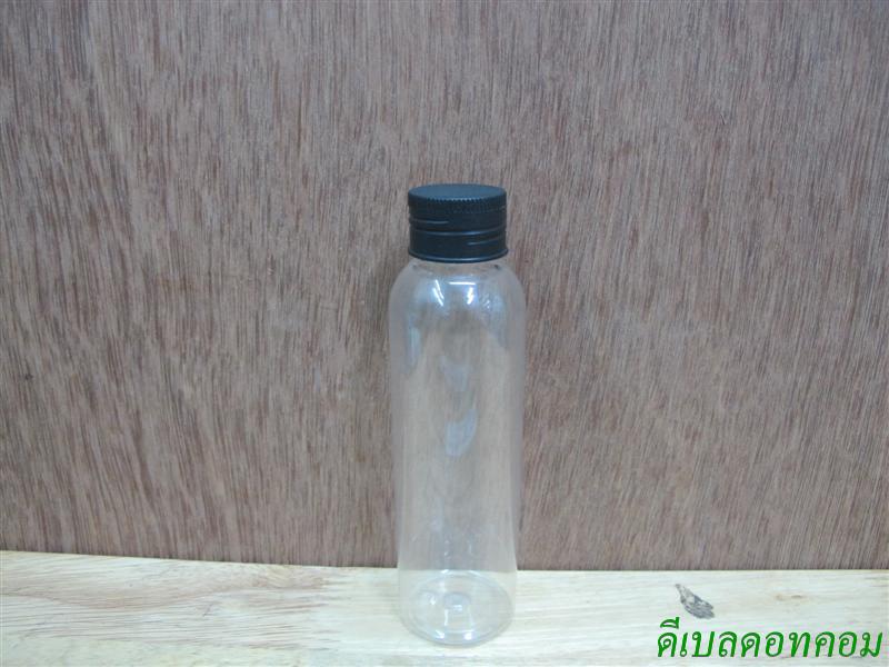 ขวดpet-003(120ml)+ฝาเกลียวพลาสติกสีดำ24มม.