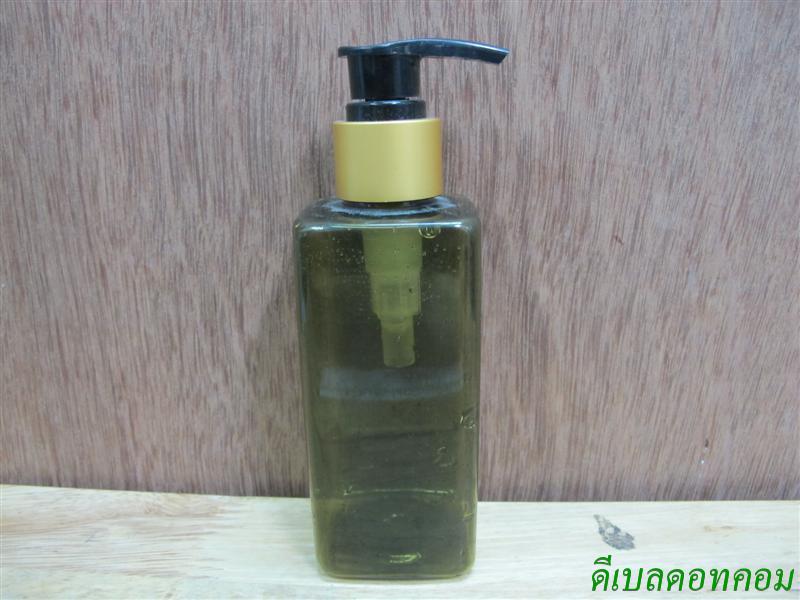 SB-180ml(สีเขียวมะกอก)+หัวปั้มดีดสีดำปากเป็ดขอบทองด้าน   24มม.