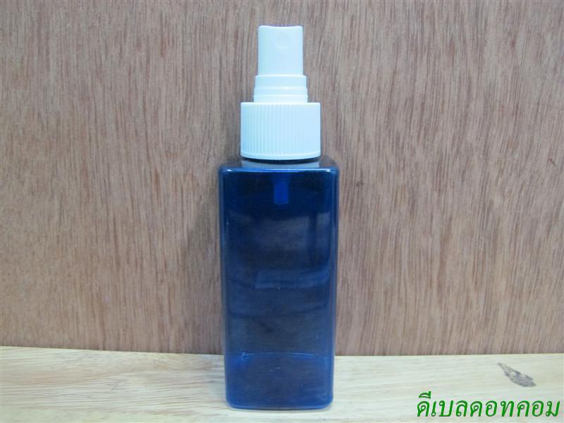 SB-120mlเหลี่ยม(สีน้ำเงิน)+สเปรย์ขาวครอบใส  24มม.
