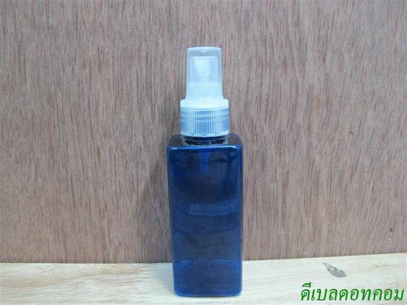 SB-120mlเหลี่ยม(สีน้ำเงิน)+สเปรย์ใสครอบใส  24มม.