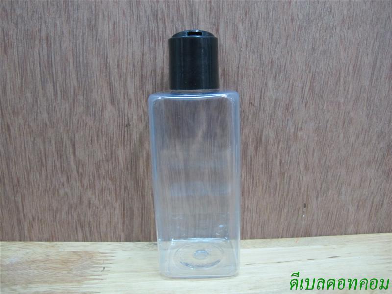 pet เหลี่ยม SB 180 ml. สีใส+ฝากดสีดำ 24มม.