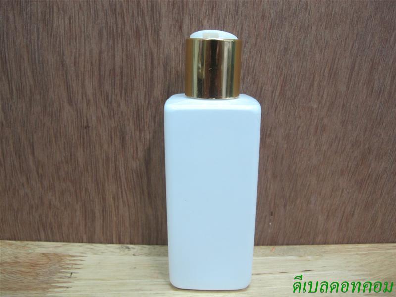 pet เหลี่ยม SB 180สีขาว+ฝากดสีขาวทองเงา24มม.