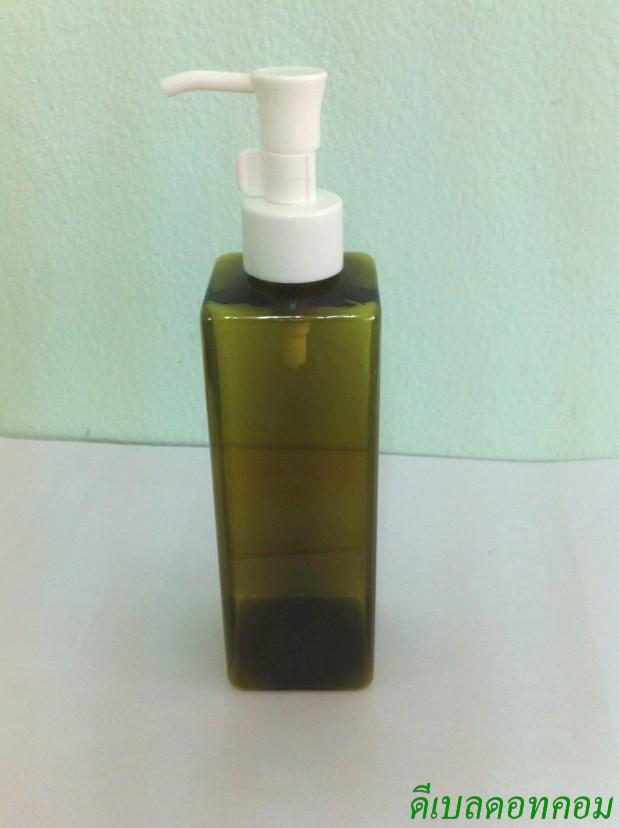 SB-240ml สีเขียวมะกอก +ปั้มดีดทรงก๊อกน้ำคอ 24 สีขาว