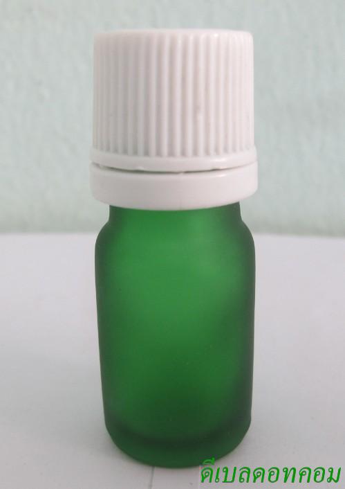 ขวดอโรมาเขียวขุ่น  5 ml +ฝาเกลียวพลาสติกขาว