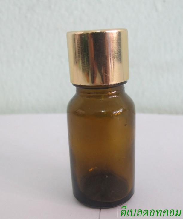 ขวดอโรมาชาใส  10 ml + ฝาเกลียวอลูทองเงา