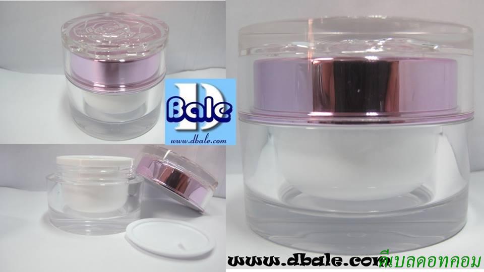 กระปุกกุหลาบใส 30 กรัม ฝาเงินdcode:2889
