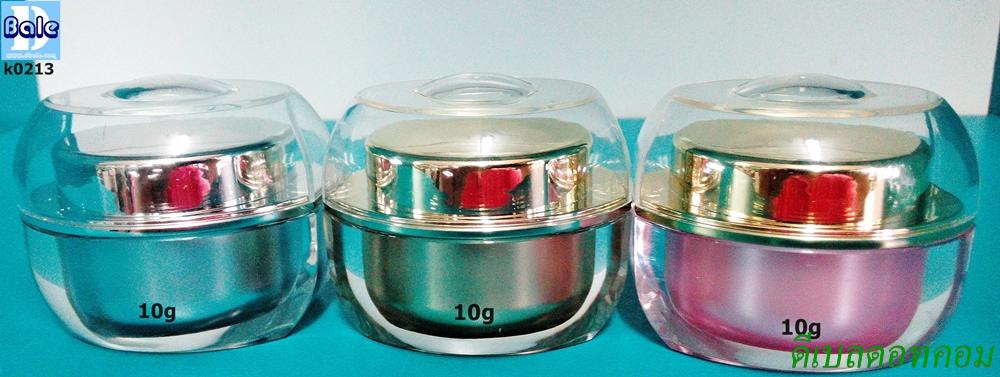 กระปุกครีมอะคริลิคฝาโหน่ง K0213-10G