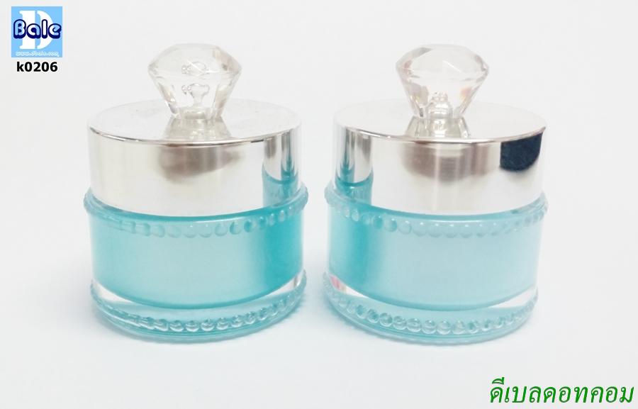 กระปุกกลมสีฟ้าฝากะรัต 05 กรัม