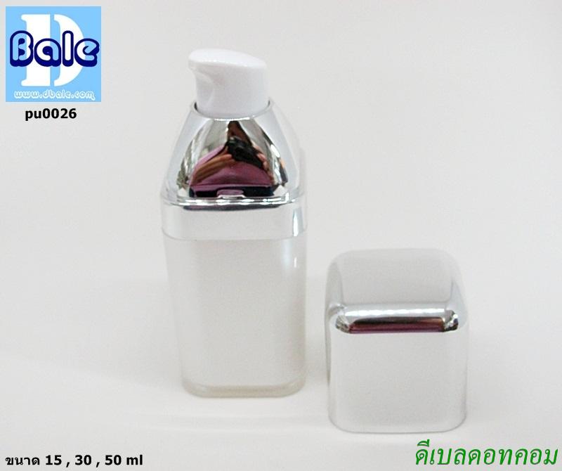 ขวดปั้มเหลี่ยม อะคริลิค 15 30 50 ml