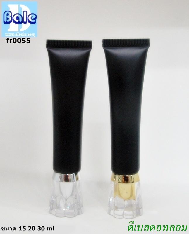 หลอดดำด้าน 15 20 30 ml + ฝาดอกไม้อคริลิค fr0055