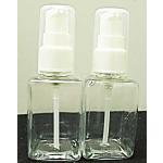 SB ขวดpet-50ml+ปั้มขาวฝาครอบใส คอ 20