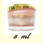 กระปุกฝากลมชมพูขอบทองเงา 5 ก.