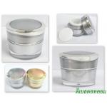 กระปุกฝากลมเงินขอบเงินเงา 5 กรัม (สีเข้ม)