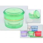 กระปุกฝากลมขอบทองฐานแคบสีเขียว 5 กรัม