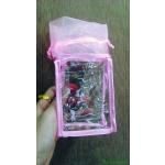 ถุงพลาสติกใสทรงเหลี่ยม(m)สีชมพู (dcode: 784)