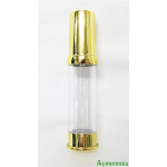 ขวดสูญญากาศ(โปร่งแสง)ขอบนูนทองเงา 10ml (dcode: 37 )