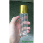ขวดแก้วใส100ml+ฝาเกลียวเล็ก(หนา)สีทองเงาเรียบคอ 24 มม.+จุกยาง แผ่นรอง