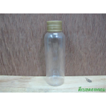 ขวดpet-003(100ml)+ฝาเกลียวพลาสติกสีทอง24มม.