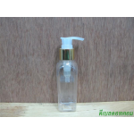 ขวดLU(100ml)+หัวปั้มดีดใสปากเป็ดทองเงา 24มม.
