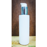 ขวด PET 120ml(กลมขาวทึบไหล่ตัด )+ปั้มขาวเงินเงาคอ 24 มม.