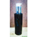 ขวด PET 120ml( กลมน้ำเงินไหล่ตัด)+ปั้มขาวเงินเงาคอ 24 มม.