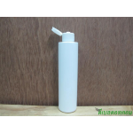 ขวดpet ขาวแป้งทรงกลมกระบอก 200 ml+ฝาป๊อกแป๊กขาว 24มม.