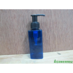 SB-120mlเหลี่ยม(สีน้ำเงิน)+หัวปั้มดีดสีดำปากเป็ด 24มม.