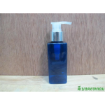 SB-120mlเหลี่ยม(สีน้ำเงิน)+หัวปั้มดีดใสปากเป็ดเงินเงา  24มม.