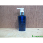 SB-120mlเหลี่ยม(สีน้ำเงิน)+หัวปั้มดีดขาวปากเป็ดเงินเงา  24มม.