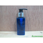 SB-120mlเหลี่ยม(สีน้ำเงิน)+หัวปั้มดีดดำปากเป็ดเงินเงา  24มม.