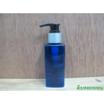 SB-120mlเหลี่ยม(สีน้ำเงิน)+หัวปั้มดีดดำปากเป็ดเงินด้าน 24มม.
