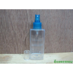 pet เหลี่ยม SB 180 ml. สีใส+สเปรย์ฟ้าฝาครอบใส 24มม.