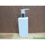 pet เหลี่ยม SB 180สีขาว+หัวปั้มดีดสีใดปากเป็ดเงินเงา 24มม.
