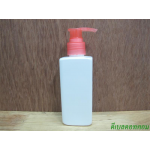 pet เหลี่ยม SB 180สีขาว+หัวปั้มดีดสีชมพูโอรส 24มม.
