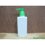 pet เหลี่ยม SB 180สีขาว+หัวปั้มดีดสีเขียวปากเป็ด24มม.