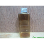 pet เหลี่ยม SB 180 ml. สีชาทอง+ฝาอลูมีเนียมม้วนขอบ 24มม.